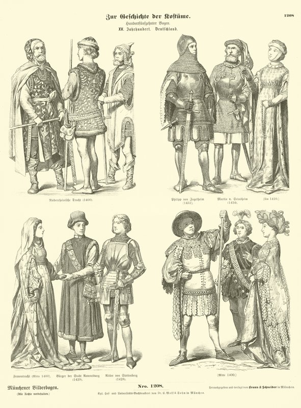 German Costumes, 15th Century by German School
