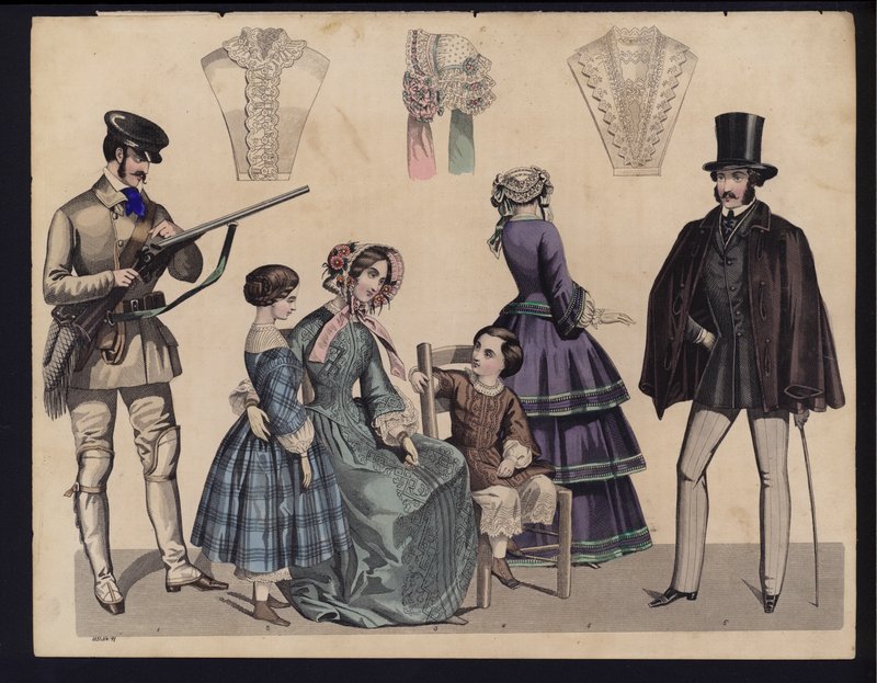 German fashion plate, mid 19th century by German School