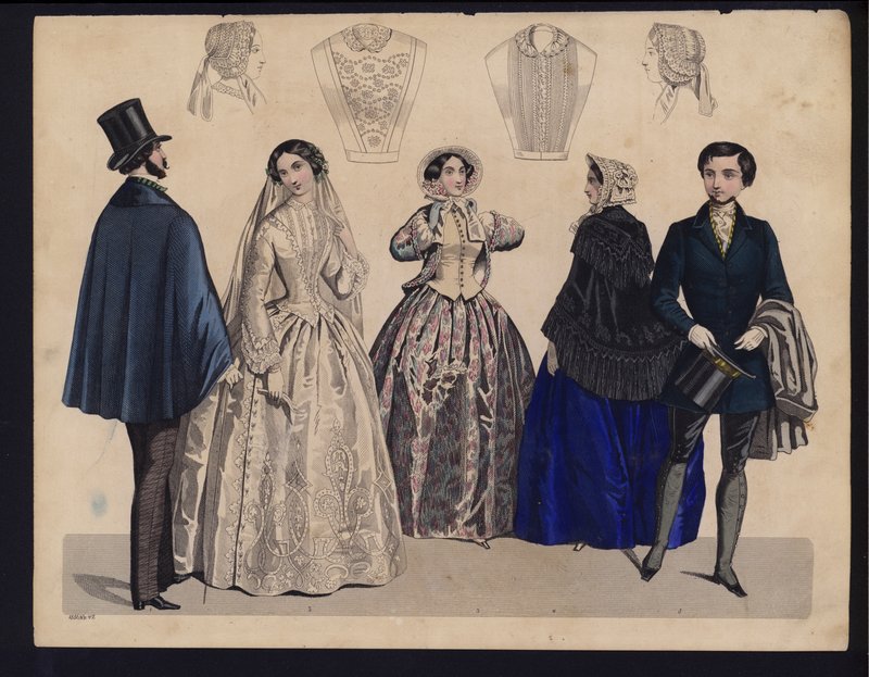 German fashion plate, mid 19th century by German School