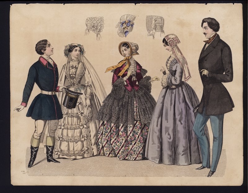 German fashion plate, mid 19th century by German School