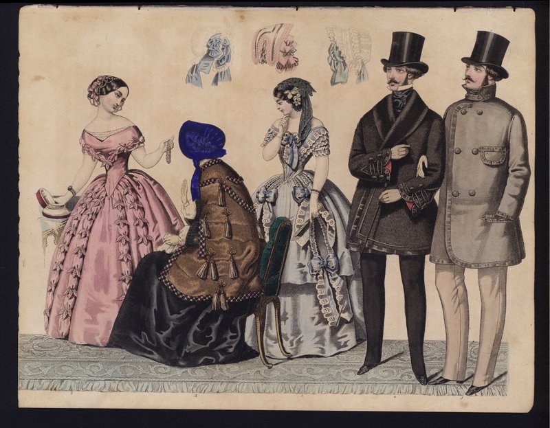 German fashion plate, mid 19th century by German School
