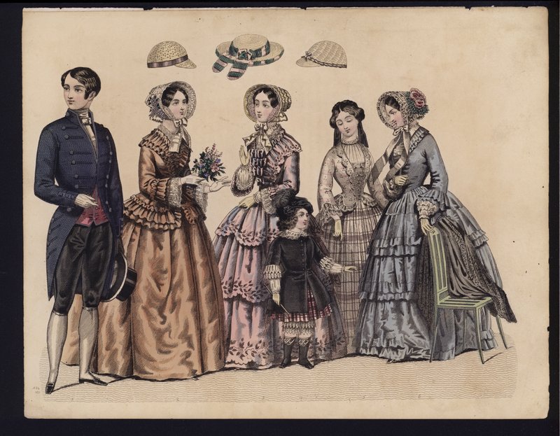 German fashion plate, mid 19th century by German School