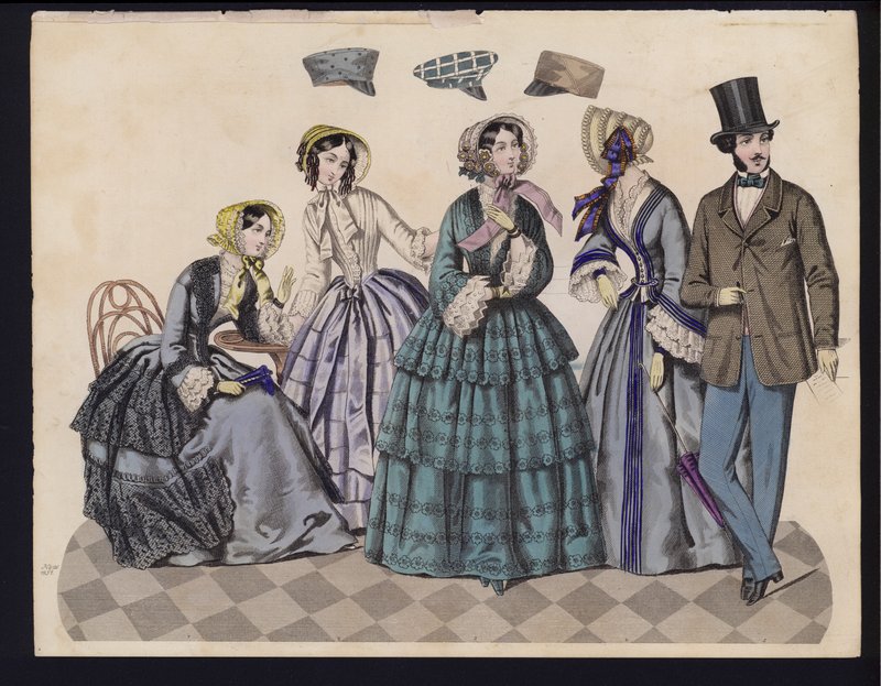 German fashion plate, mid 19th century by German School
