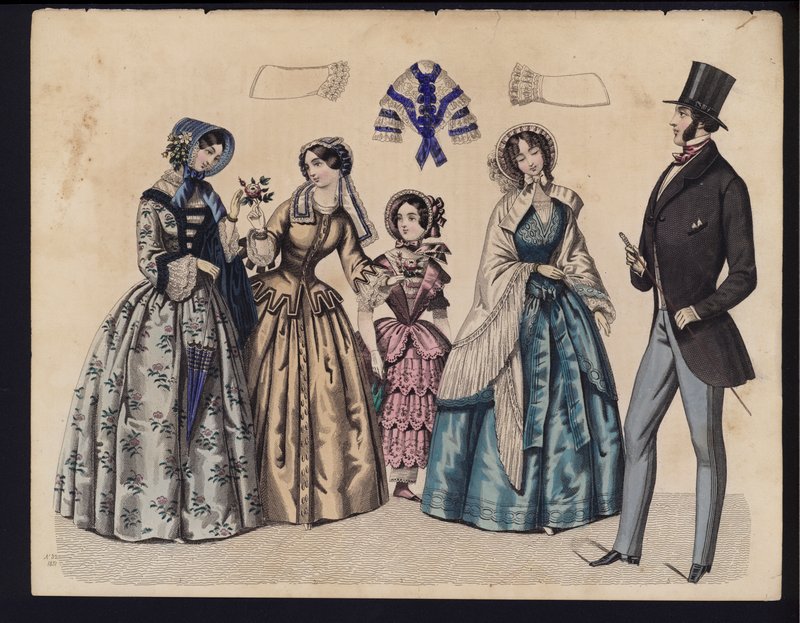 German fashion plate, mid 19th century by German School