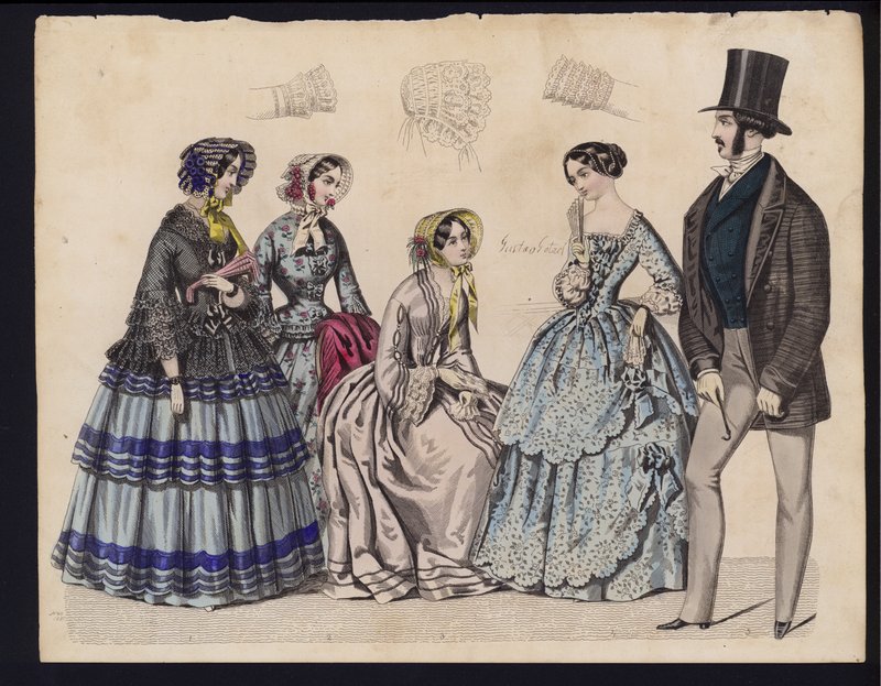 German fashion plate, mid 19th century by German School