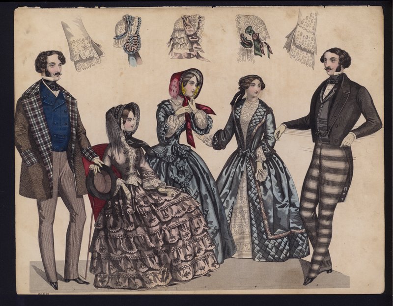 German fashion plate, mid 19th century by German School