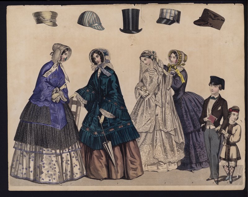 German fashion plate, mid 19th century by German School