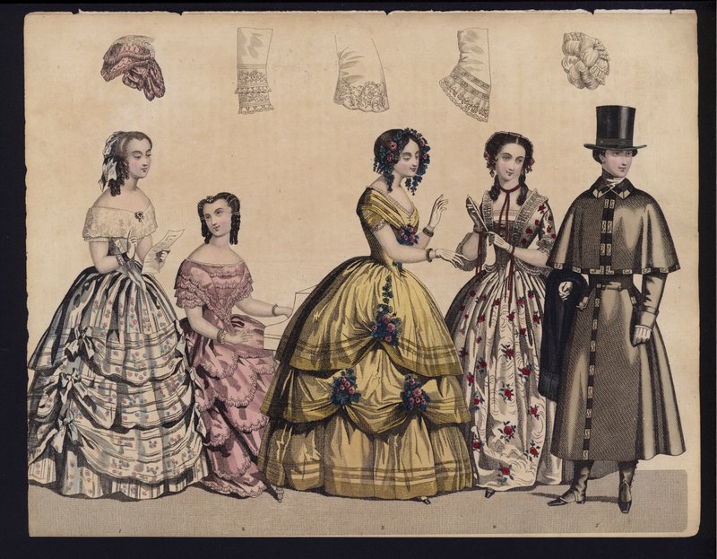 German fashion plate, mid 19th century by German School