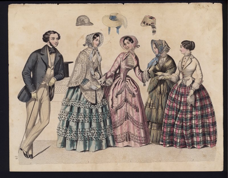 German fashion plate, mid 19th century by German School