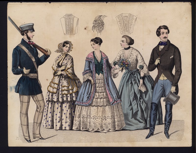 German fashion plate, mid 19th century by German School