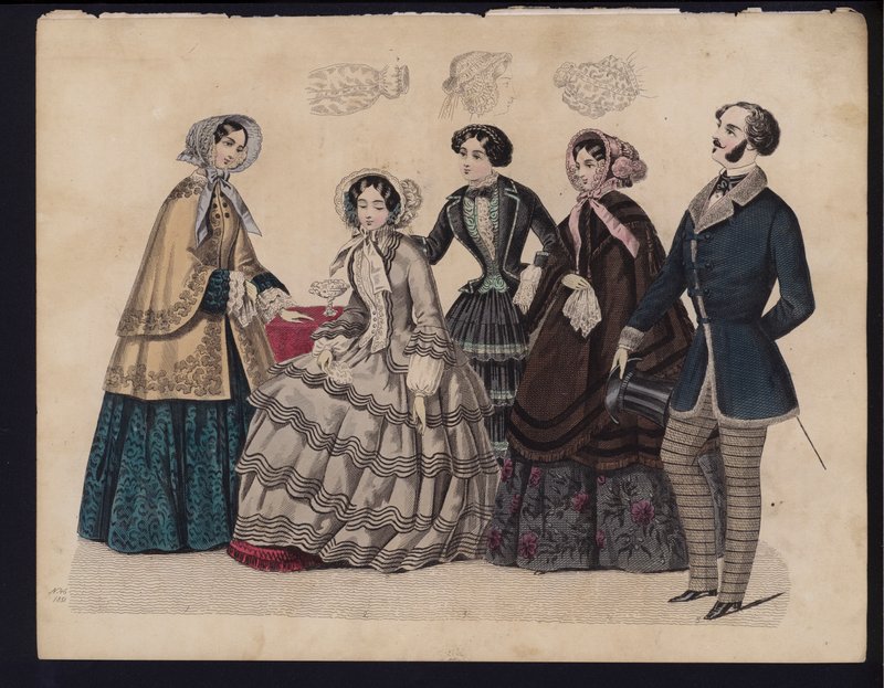 German fashion plate, mid 19th century by German School