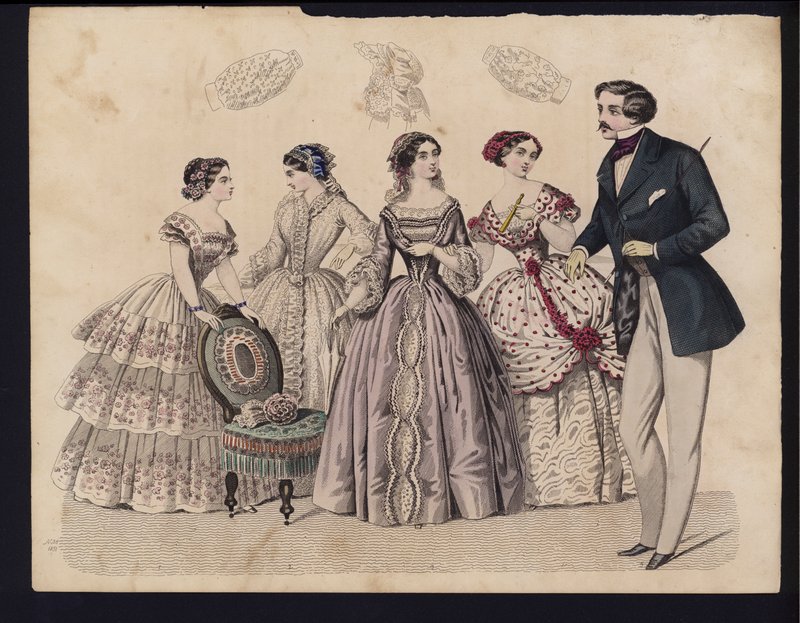 German Fashion Plate, Mid 19th Century by German School
