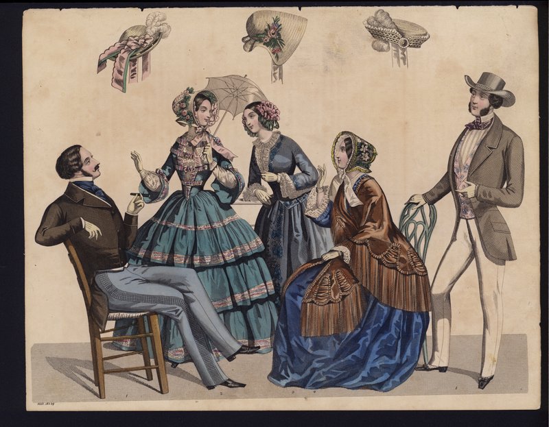 German fashion plate, mid 19th century by German School