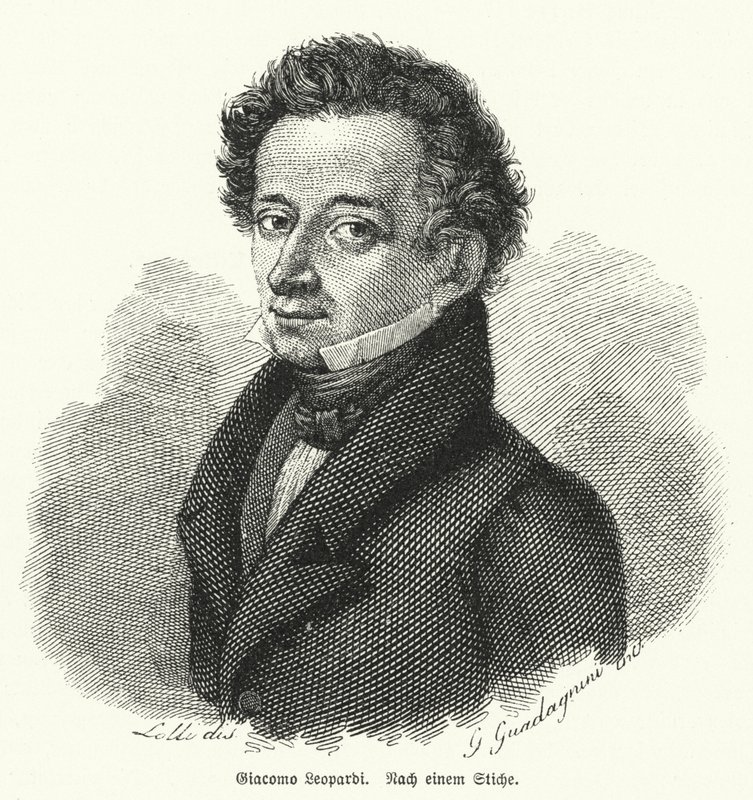 Giacomo Leopardi, Italian Philosopher, Poet and Philologist by German School