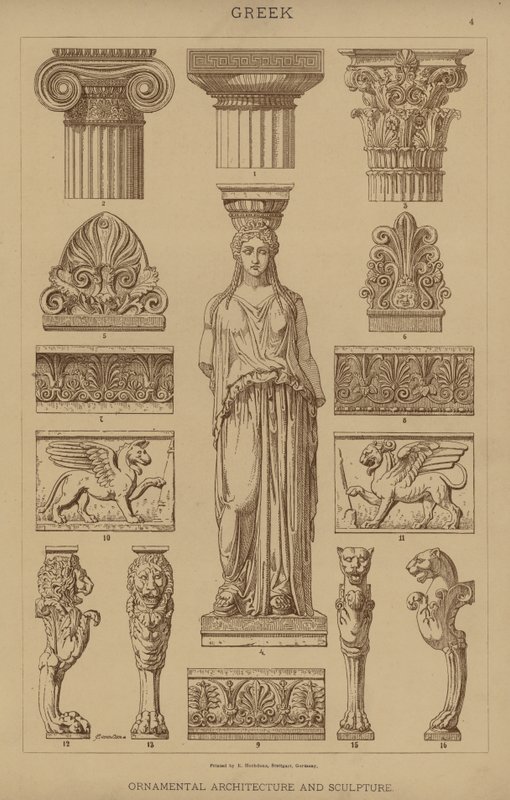 Greek, Ornamental Architecture and Sculpture by German School