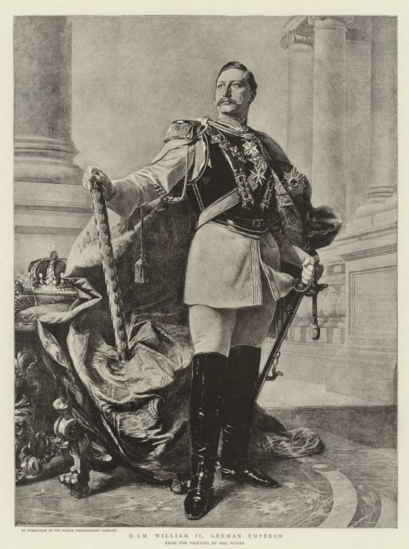 H I M William II, German Emperor by German School