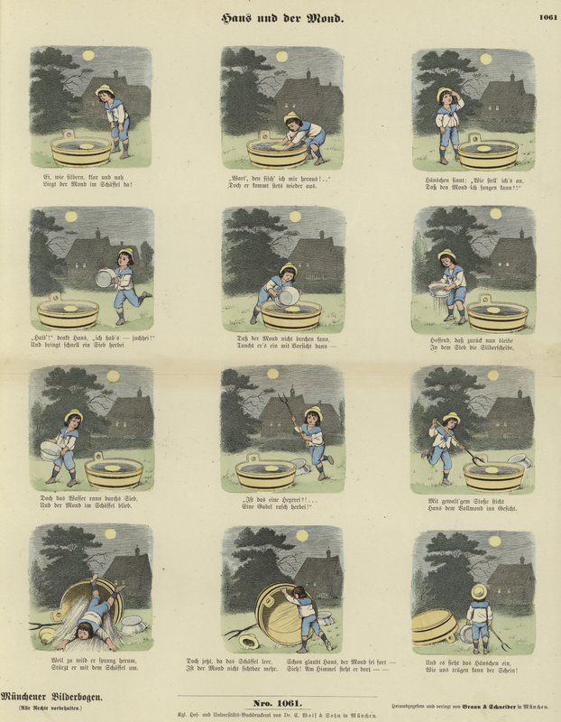 Hans and the Moon by German School