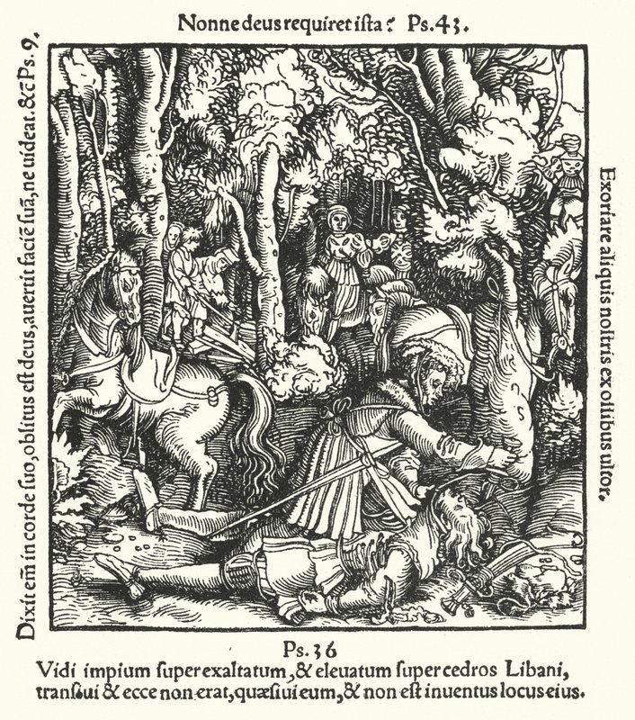 Hans von Hutten Killed by Ulrich, Duke of Wurttemberg by German School