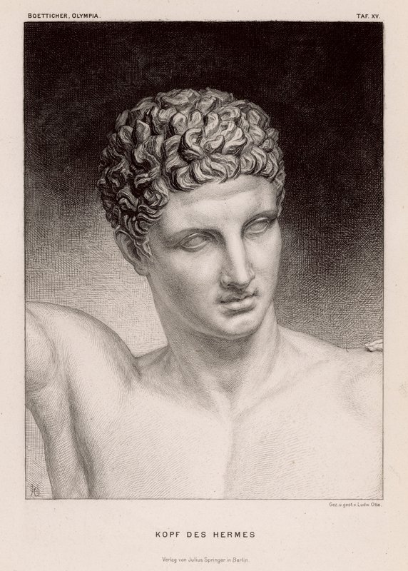 Head of the Ancient Greek god Hermes by German School