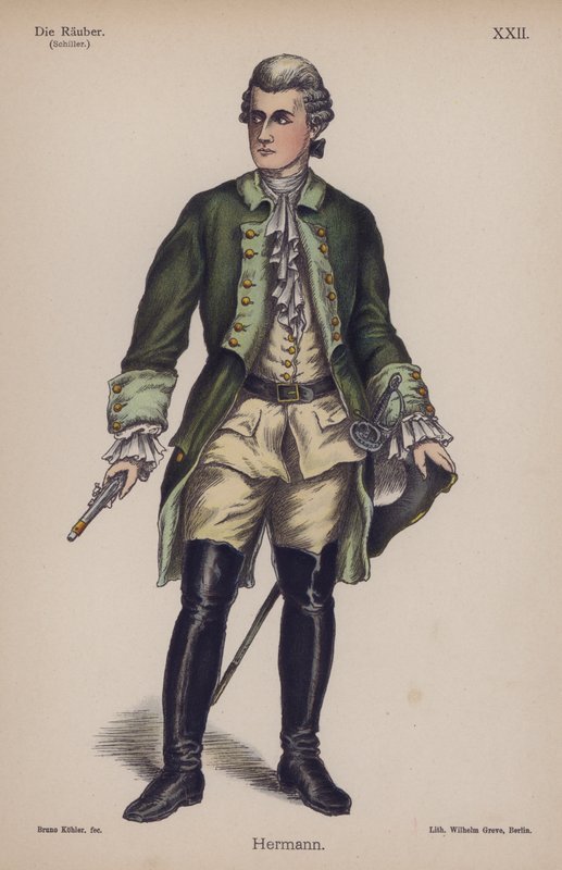 Hermann, from The Robbers by Friedrich Schiller by German School