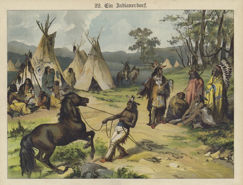 Indian camp, America by German School