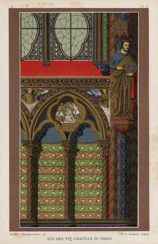 Interior detail from the Sainte-Chapelle, Paris, France by German School