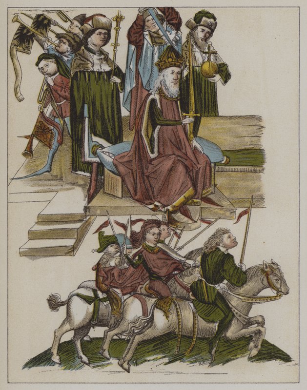 Investiture of Frederick I of the House of Hohenzollern as Elector of Brandenburg at the Council of Constance, 18 April 1417 by German School