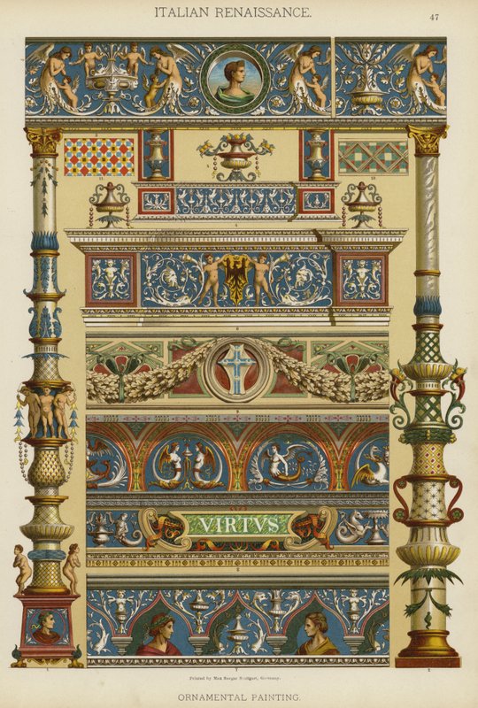 Italian Renaissance, Ornamental Painting by German School