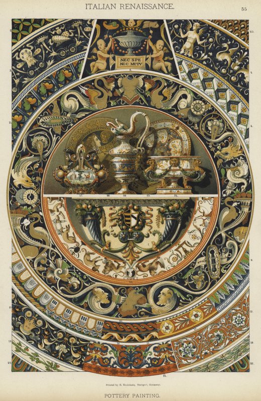 Italian Renaissance, Pottery Painting by German School