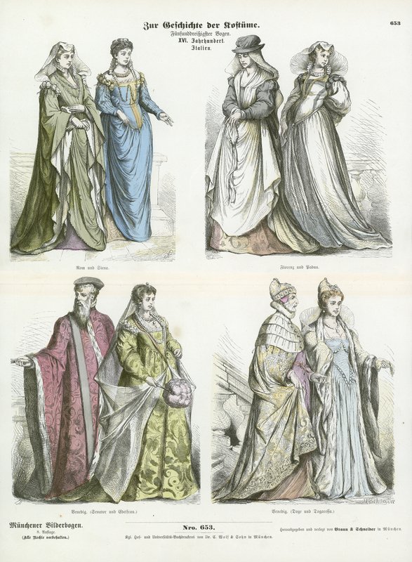 Italian costumes, 16th Century by German School