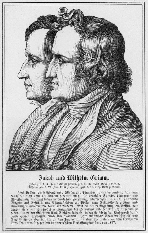Jacob and Wilhelm Grimm by German School