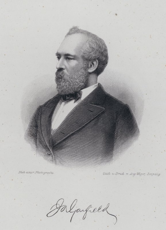 James A Garfield, American politician and 20th President of the United States by German School
