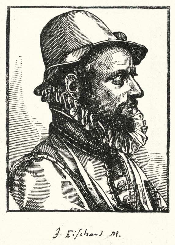 Johann Baptist Fischart, German Satirist (engraving) by German School