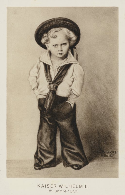 Kaiser Wilhelm II of Germany as a young child by German School