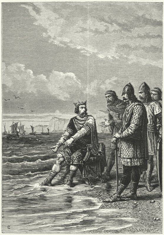 King Canute and the waves by German School
