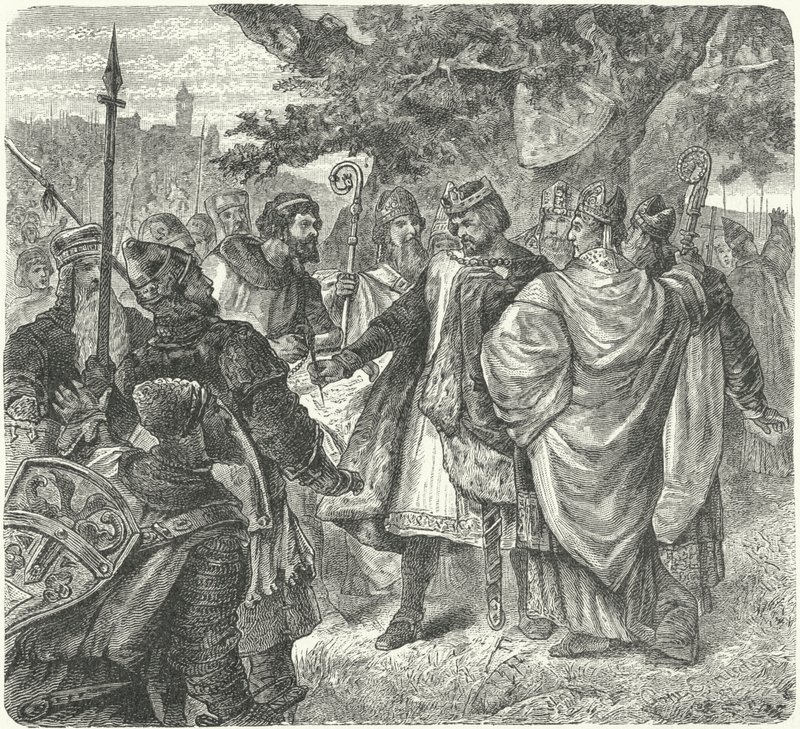 King John Agreeing to the Magna Carta, Runnymede by German School