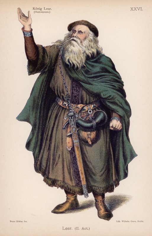 Lear, King of Britain, from Shakespeare