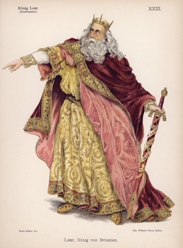 Lear, King of Britain, from Shakespeare