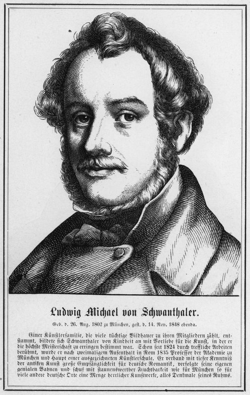 Ludwig Michael von Schwanthaler (engraving) by German School