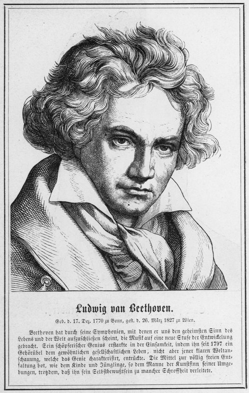 Ludwig van Beethoven by German School