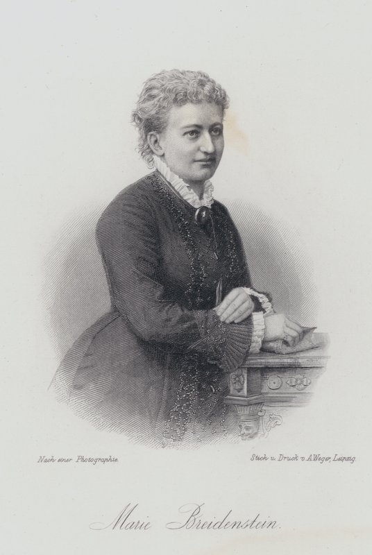 Marie Breidenstein, German pianist, singer and singing teacher by German School