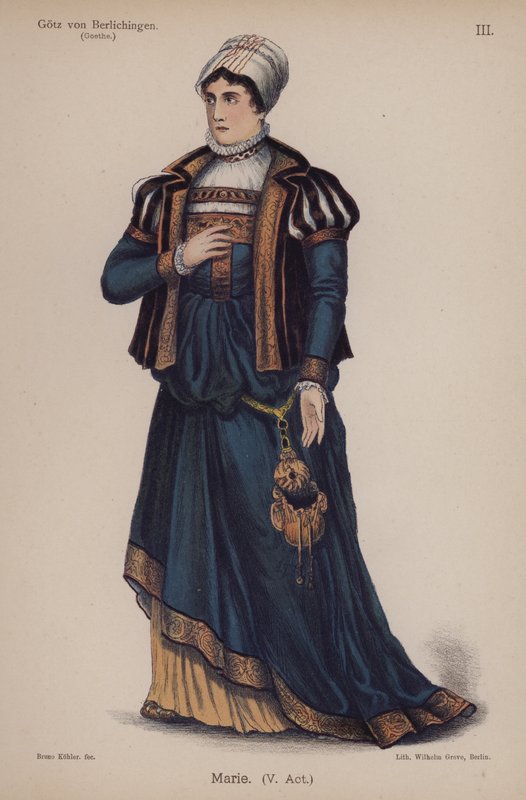 Marie, from Gotz von Berlichingen by Goethe by German School