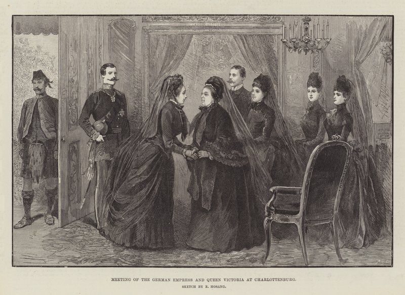 Meeting of the German Empress and Queen Victoria at Charlottenburg by German School