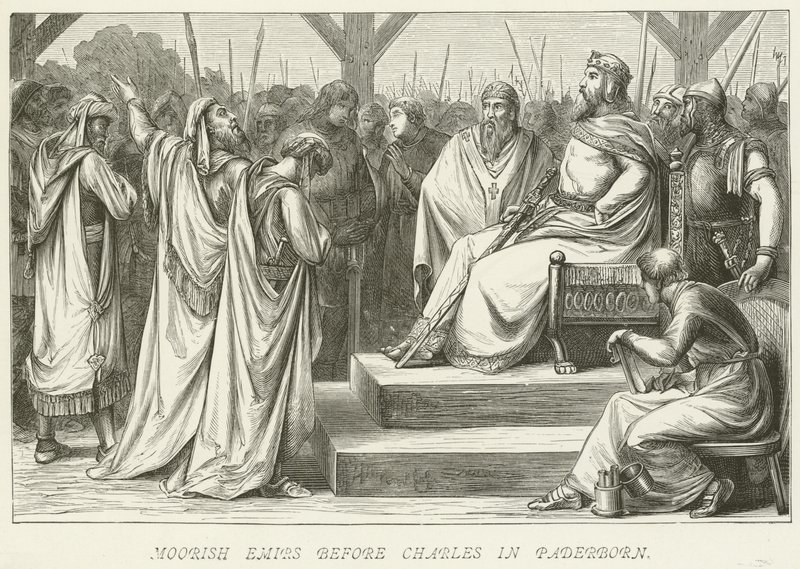 Moorish Emirs Before Charles in Paderborn by German School