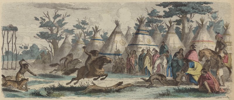 Native Americans Racing by German School