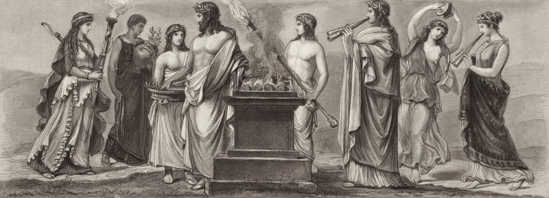 Occupations in Ancient Greece (Illustration for Bilder-Atlas) by German School