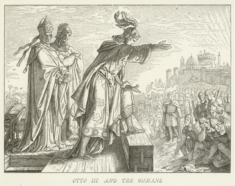 Otto III and the Romans by German School