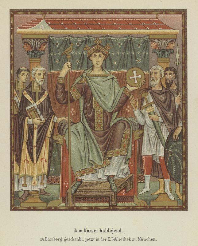 Paying homage to the Holy Roman Emperor Otto III by German School