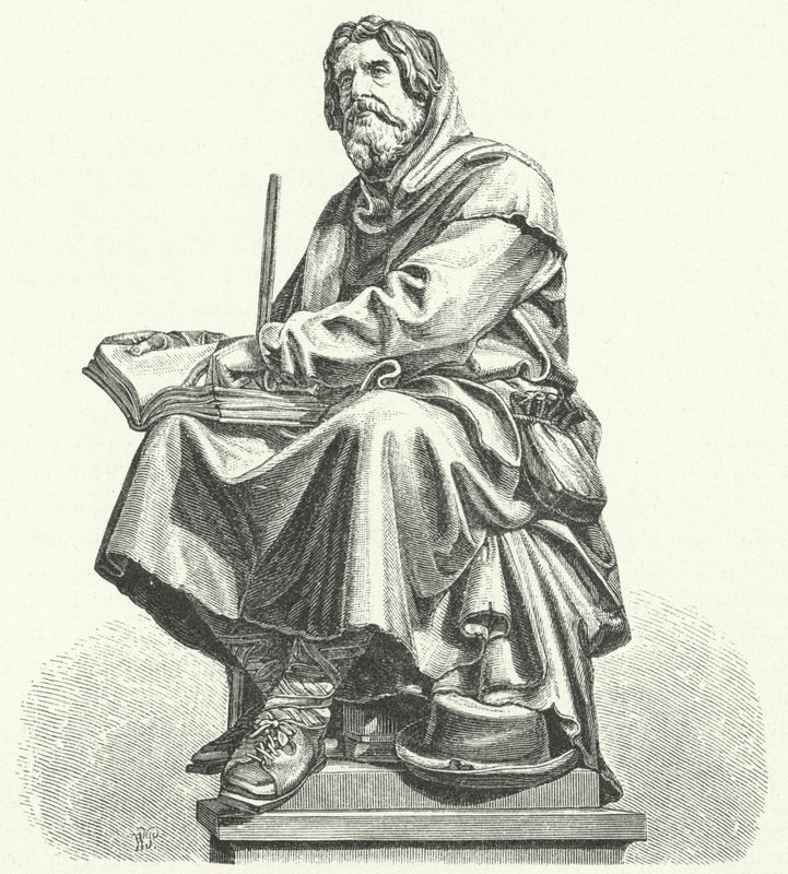Peter Waldo, founder of the medieval Christian spiritual movement known as the Waldensians (engraving) by German School