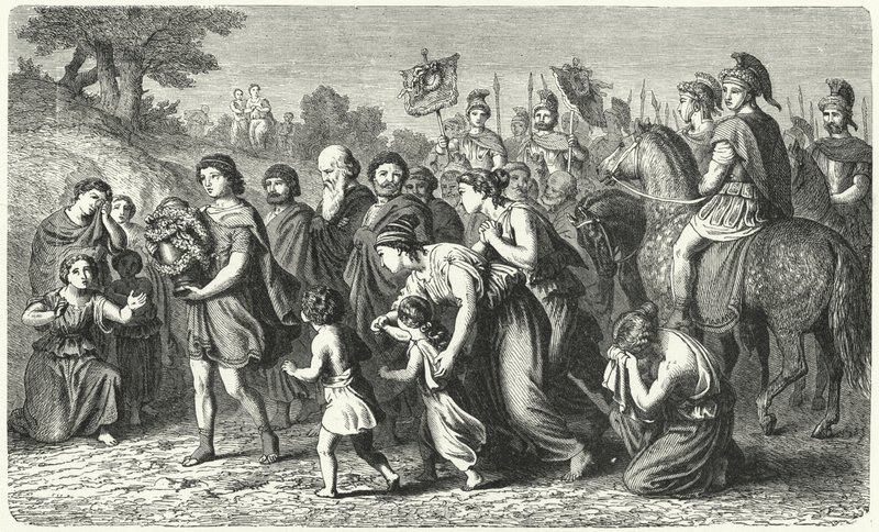 Polybius Carrying the Ashes of Philopoemen in Solemn Procession to Megalopolis by German School